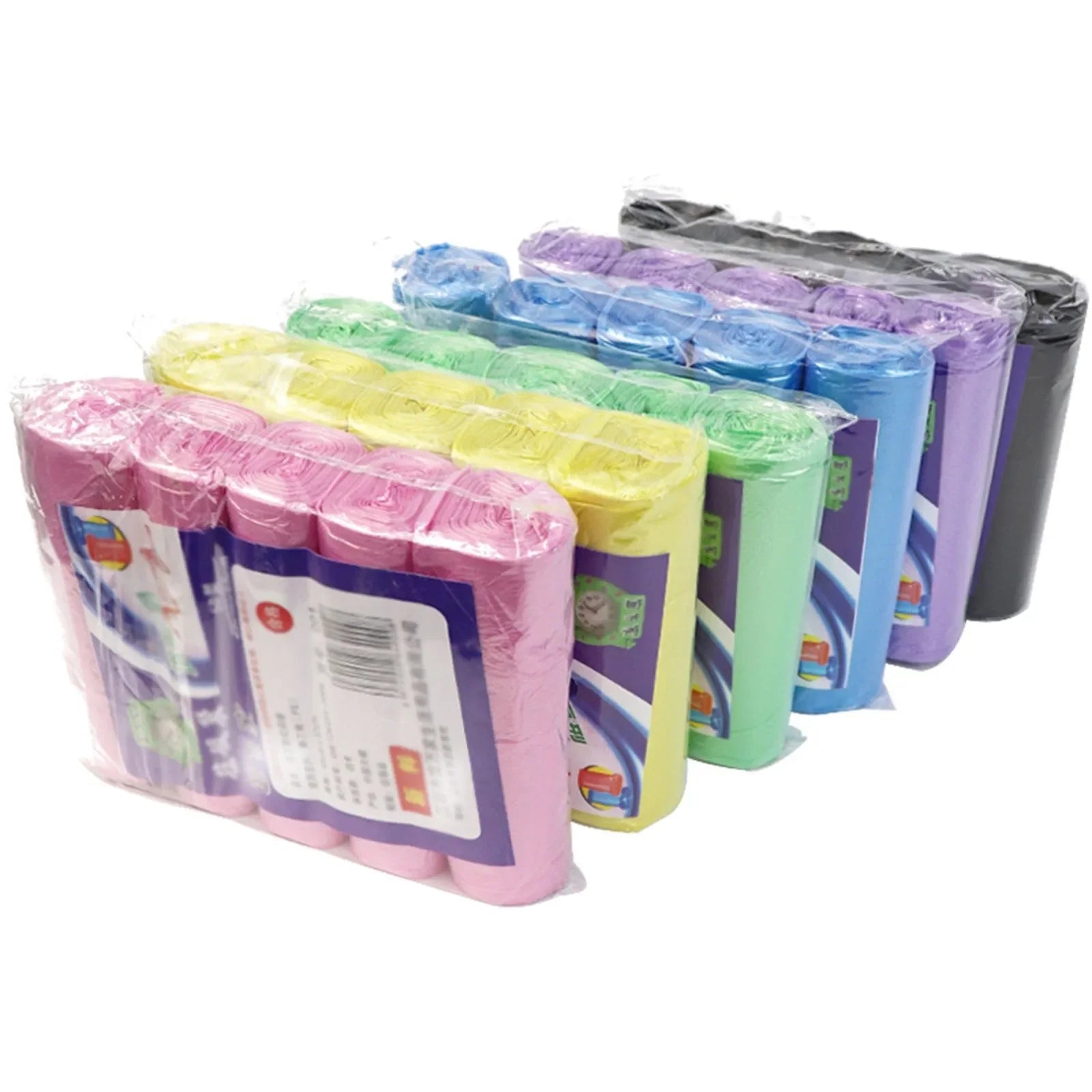 5 Rolls 100 Counts Disposable Small Trash Bags Portable Pe Rubbish Bags Wastebasket Bags Small Garbage Bags Office Kitchen Waste - Tasawoq