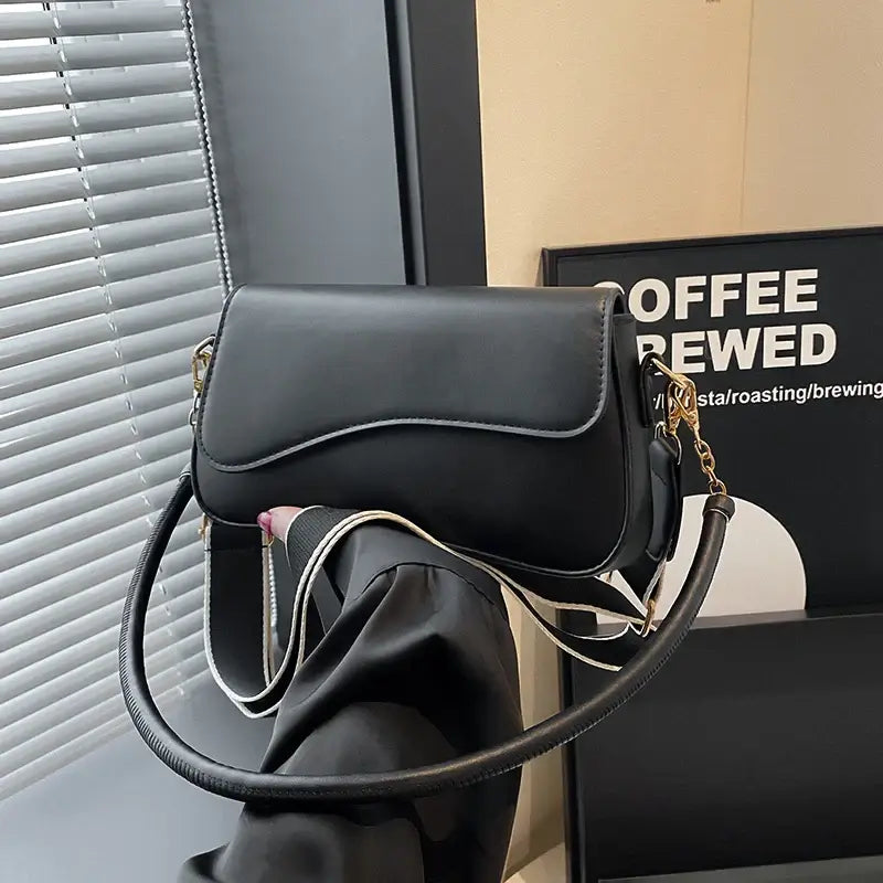 Small Leather Saddle Armpit Bags for Women Summer Chain Shoulder Crossbody Bag Ladies Vintage Underarm Handbags Woman bolsa - Tasawoq