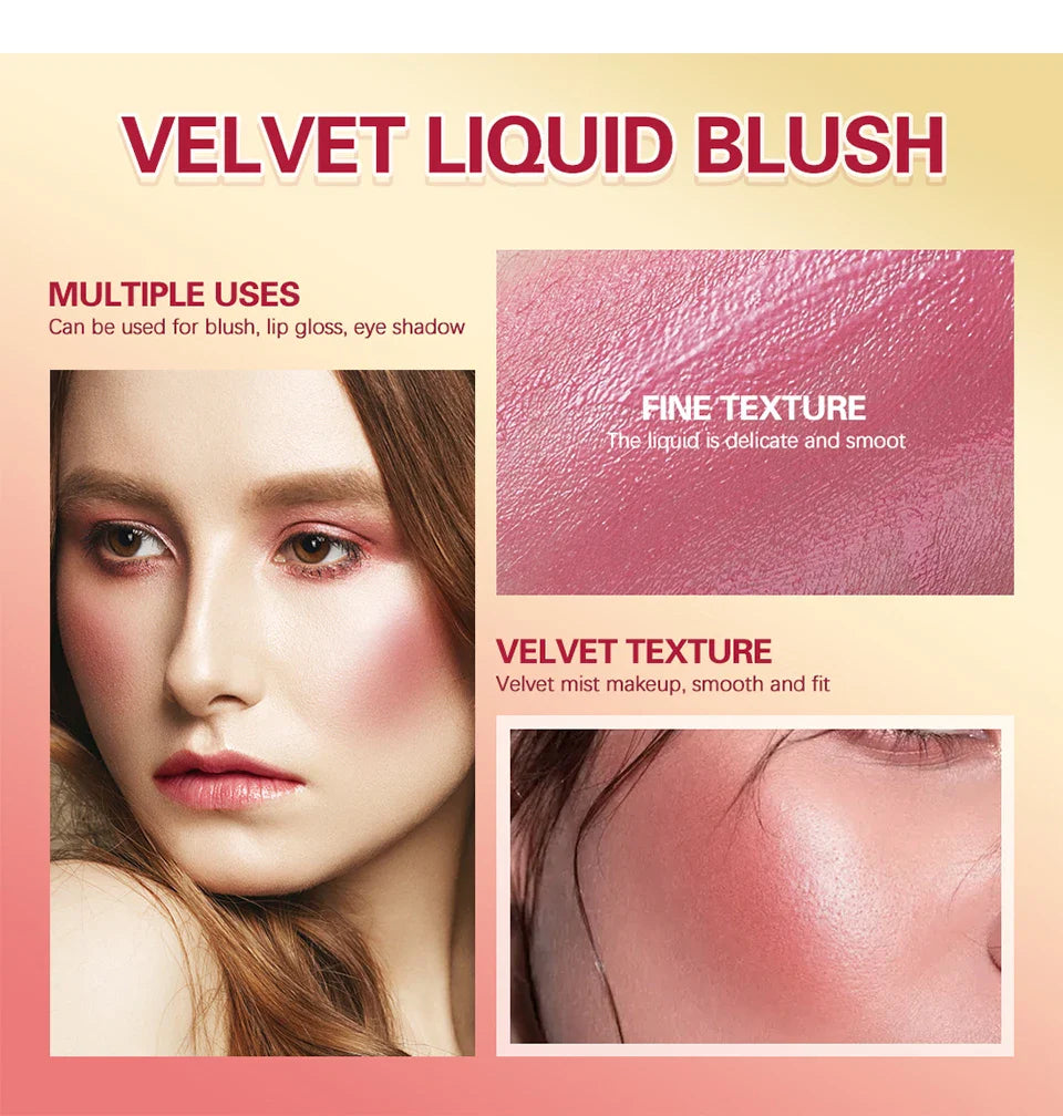 Blush Liquid Blusher Real Makeup Blush Matte Palette Blusher Cosmetics Products Liquid Cream Stick Pink Face raremakeup Beauty - Tasawoq