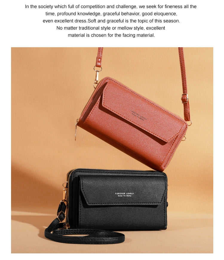 2023 New Crossbody Bag for Women Summer Small Market Simple One Shoulder Bag for Mobile Phone Double Layer Casual Small Body Bag - Tasawoq