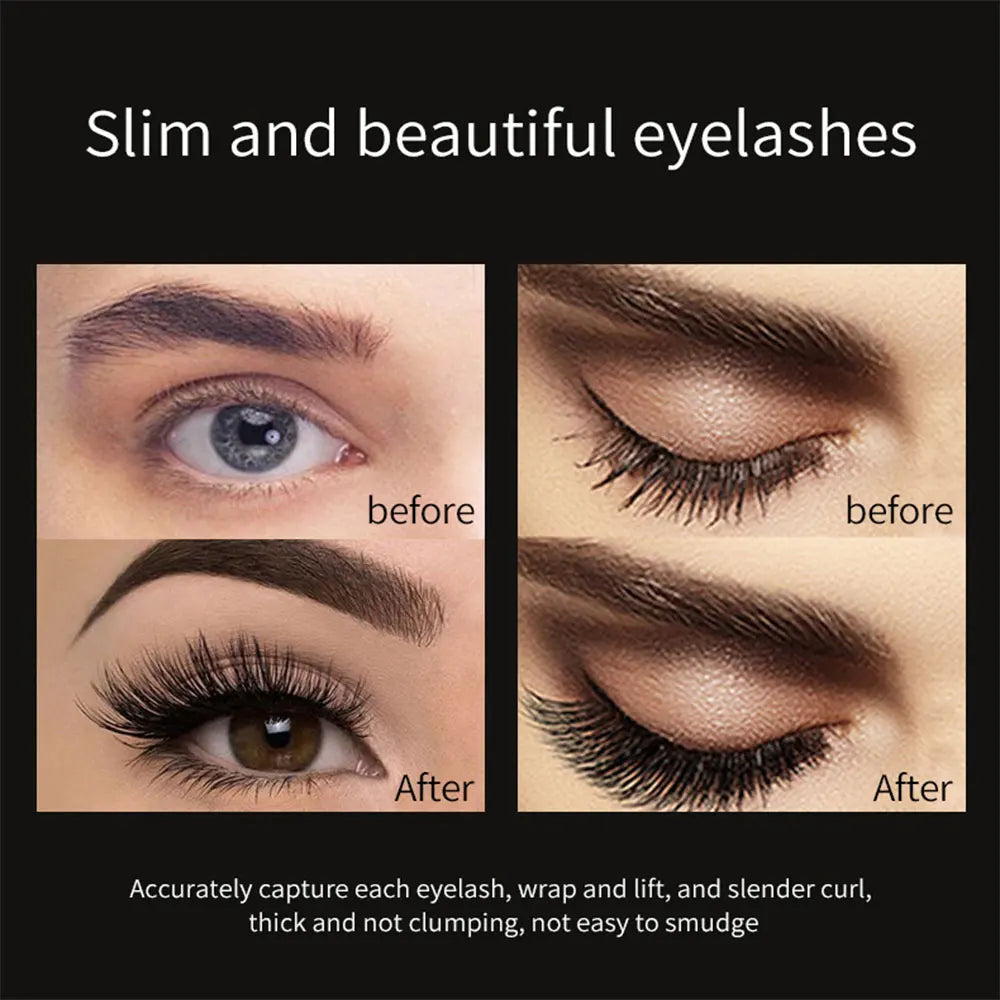 4D Brilliant Starry Sky Black Mascara Slim, Thick, Curled, Waterproof, Long lasting, Non Staying Mascara - Tasawoq