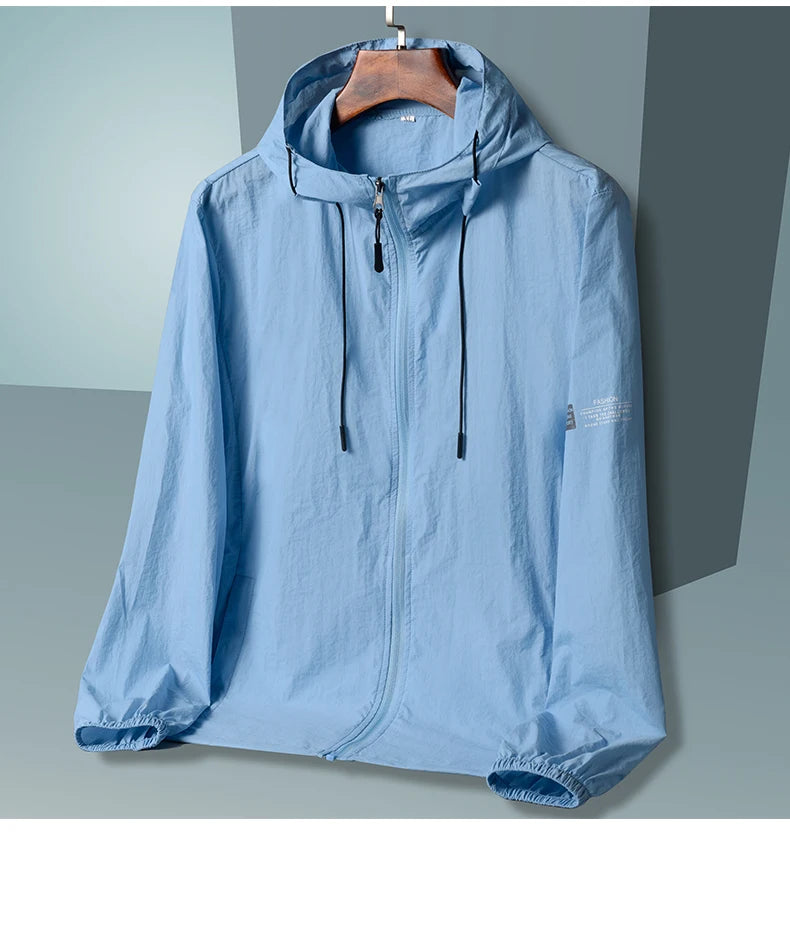 2025 Summer Hooded Jacket Men Women Sun Protection Clothing Fishing Hunting Clothes Quick Dry Skin Windbreaker - Tasawoq