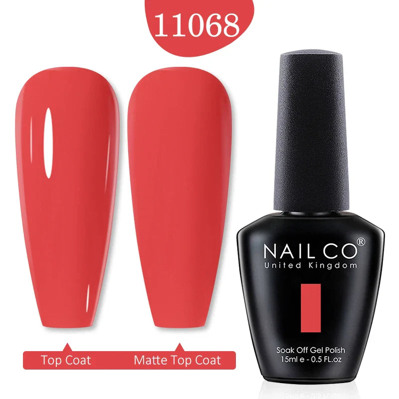 NAILCO Red Colors Series 15ML Nail Gel Polish Nail Supplies Semi Permanent For Nail Art Manicure Soak Off LED UV Hybrid Varnish - Tasawoq