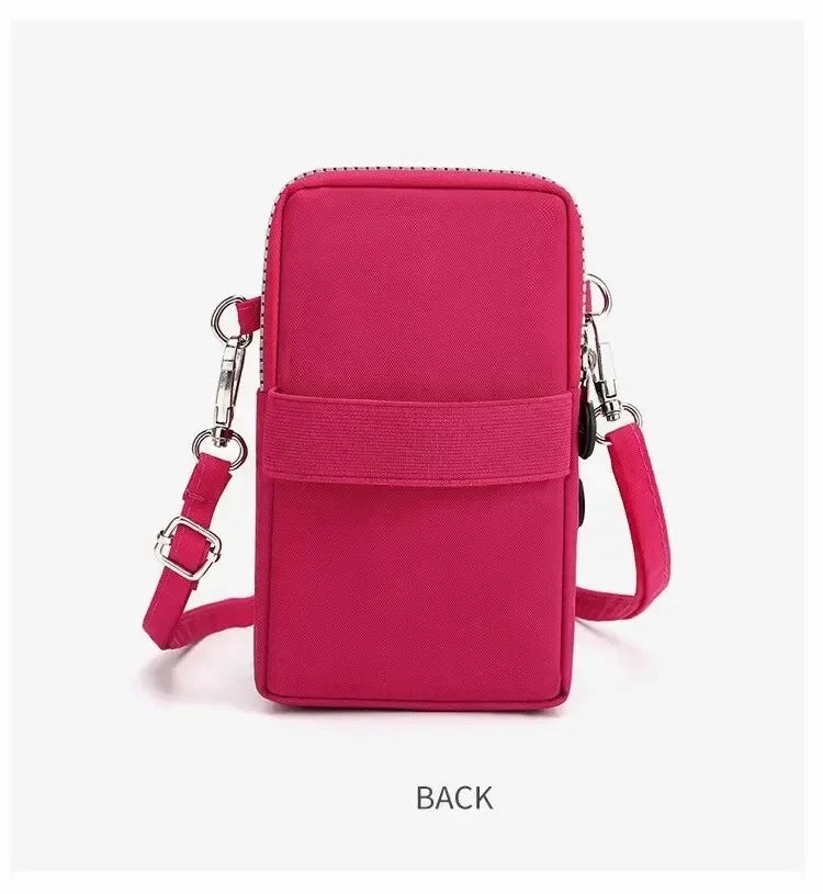 Portable Shoulder Bags Nylon Waterproof Women Mobile Phone Bags Mini Female Messenger Purse Lady Wallet Female CrossBody Bag - Tasawoq