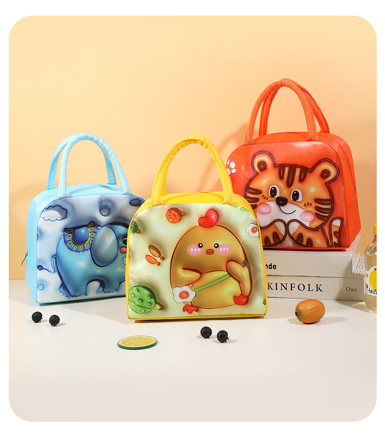 3D Cartoon Lunch Bag Insulated Thermal Food Portable Lunch Box Functional Food Picnic Lunch Bags for Women Kids