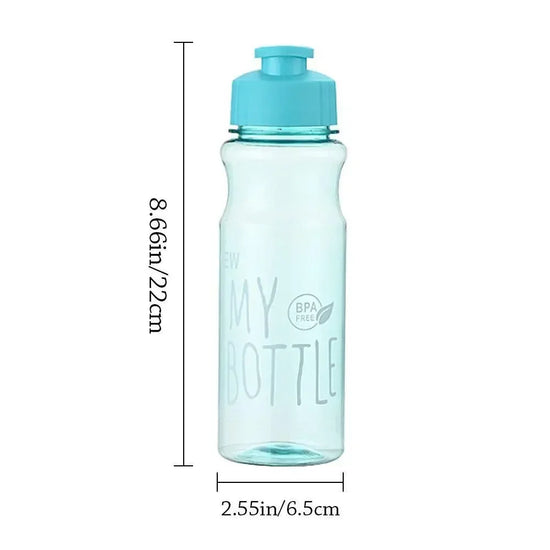 Gift Plastic Water Bottle Large Capacity Sports Kettle Wholesale Transparent Cold Water Cup Outdoor Portable 650ml