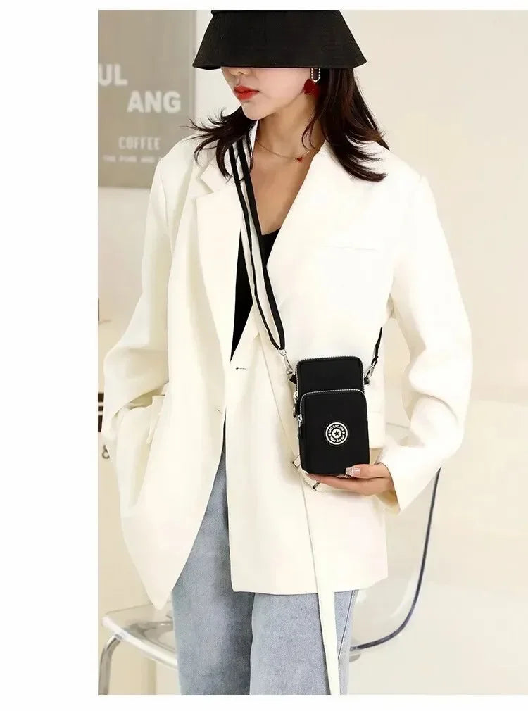 Portable Shoulder Bags Nylon Waterproof Women Mobile Phone Bags Mini Female Messenger Purse Lady Wallet Female CrossBody Bag - Tasawoq