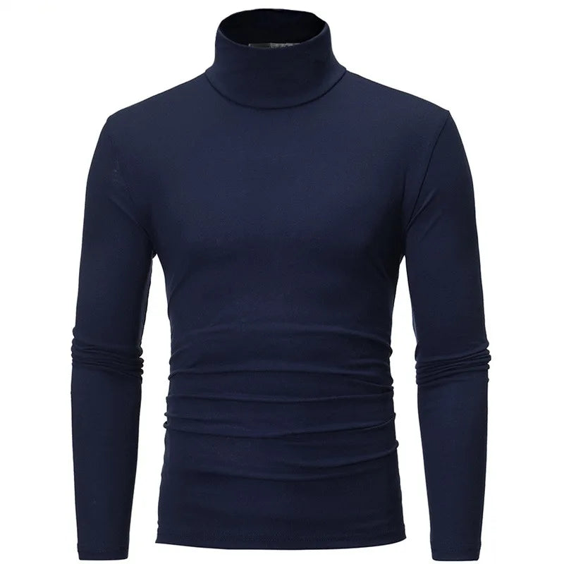 Thermal Underwear Tops Men Winter Clothes Thermal Shirt Autumn Men's Winter Tights High Neck Thin Slim Fit Long Sleeve T-shirt - Tasawoq