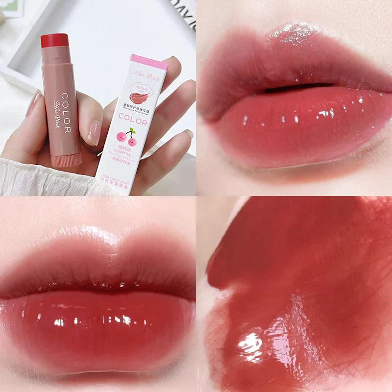 Colored Lip Balm Cute Moisturizing Lip Tint Long Lasting Waterproof Change Color Lipstick for Women Girls Lips Make Up Cosmetics - Tasawoq