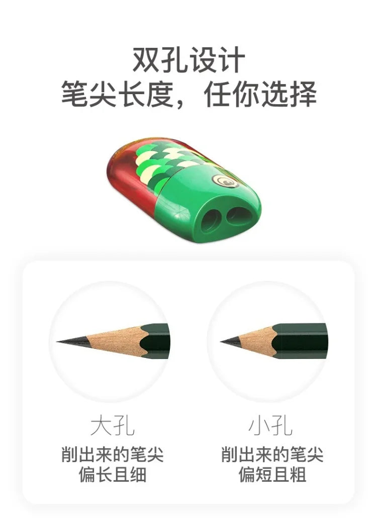 1Pc Faber Castell Double Hole Pencil Sharpener with Eraser Ladybug / Fish / Eagle Cute Stationery Back To School