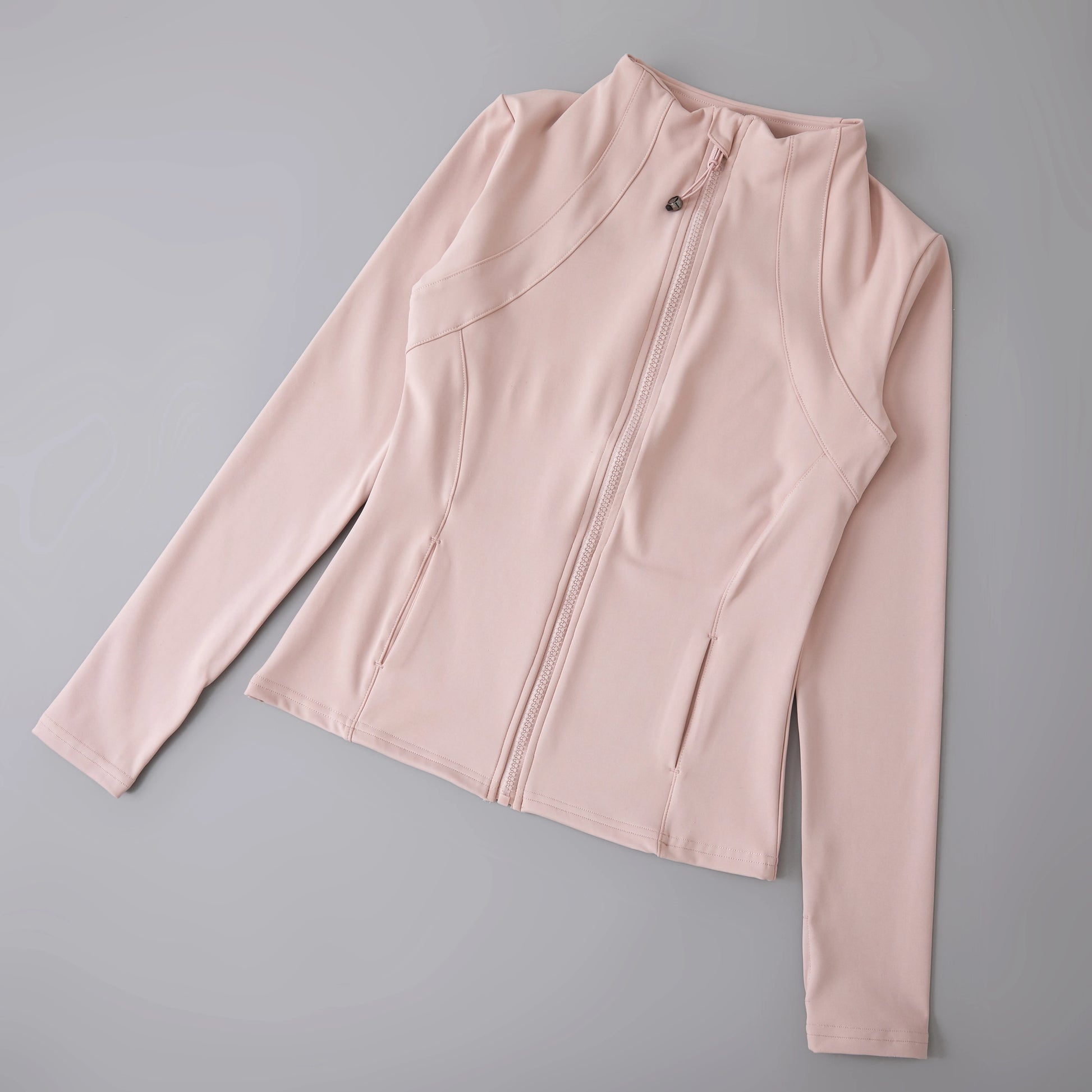 New yoga wear ladies coat round high elastic loose exercise yoga fitness long sleeve stand-up collar yoga tops - Tasawoq