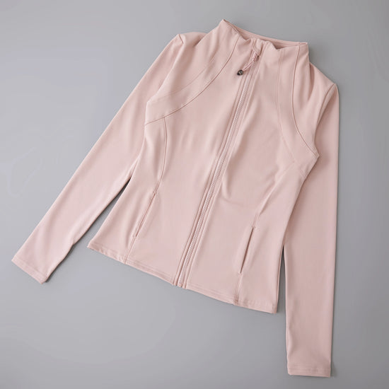 New yoga wear ladies coat round high elastic loose exercise yoga fitness long sleeve stand-up collar yoga tops - Tasawoq