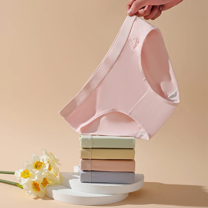 7Pcs Week Pants Cotton Women Panties Breathable Solid Underwear Cute Girls Briefs Soft Underpants Sexy Low Waist Female Lingerie - Tasawoq