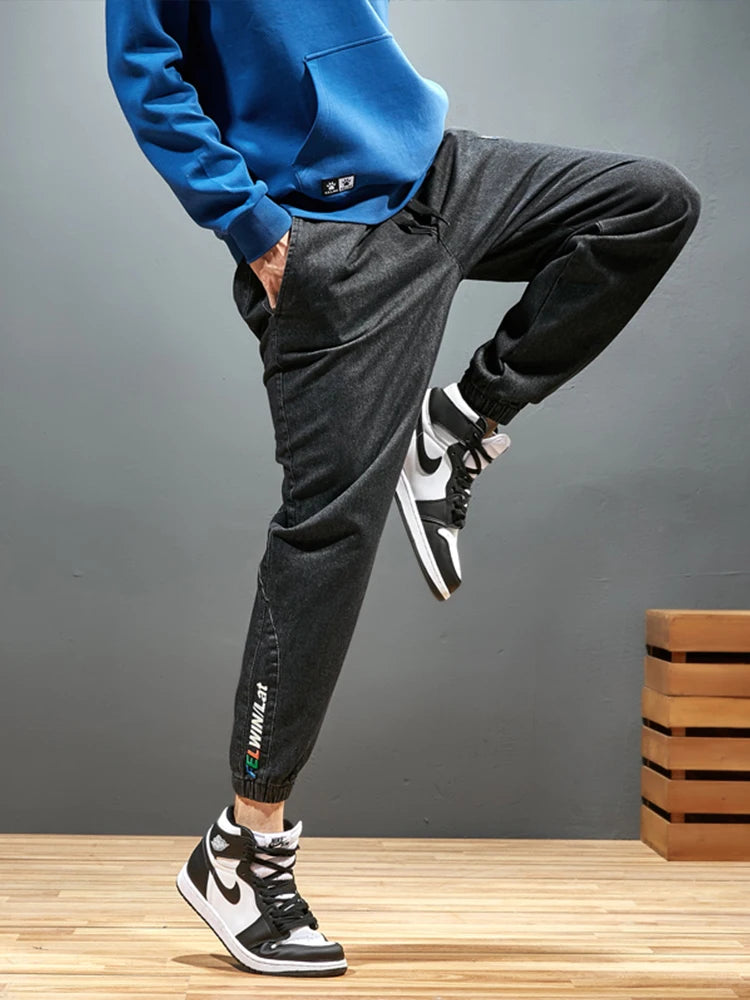Big Size Men's Jogger Jeans 6XL 7XL 8XL Streetwear Black Blue Casual Denim Cargo Pants Stretch Cotton Taper Jeans Baggy Trousers - Tasawoq