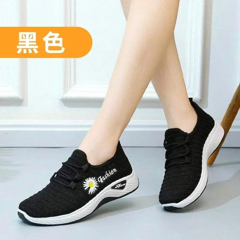 Adult sneakers, women's light running shoes, net shoes, comfortable soft soled sneakers, women's breathable casual single shoes - Tasawoq