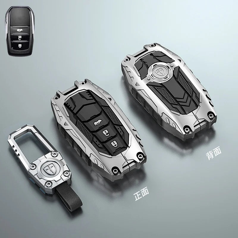 Car Key Case Fob Cover Holder Shell For Toyota Yaris Cross Hilux Innova Fortuner Camry Land Cruiser 200 300 Prado Crown TLK 200