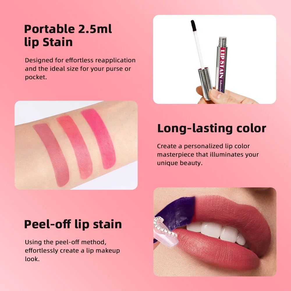 Long Lasting Lip Inks Korean Matte Lip Tint Peel Off Matte Tick for Lips Stick Free Shipping Liquid Lipstick Waterproof Makeup - Tasawoq