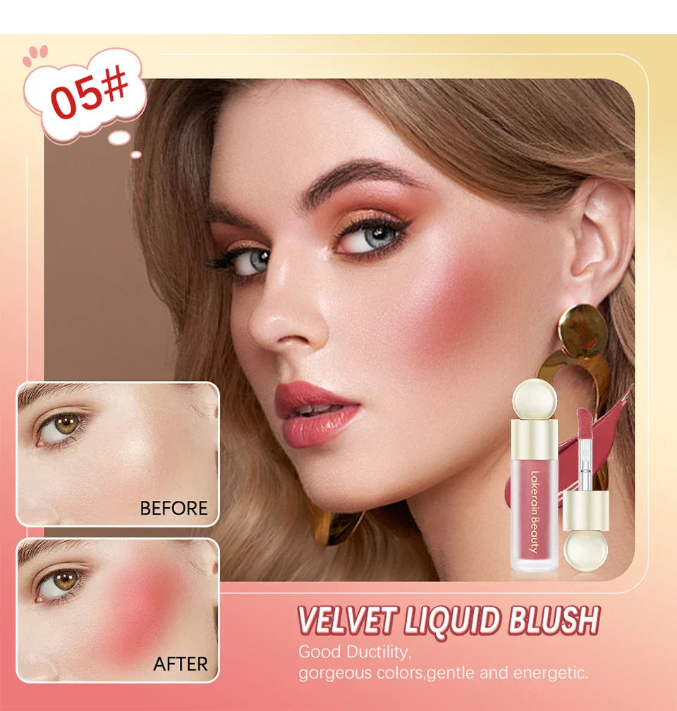 Blush Liquid Blusher Real Makeup Blush Matte Palette Blusher Cosmetics Products Liquid Cream Stick Pink Face raremakeup Beauty - Tasawoq