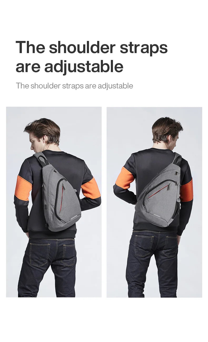Mixi Men One Shoulder Backpack Women Sling Bag Crossbody USB Boys Cycling Sports Travel Versatile Fashion Bag Student School - Tasawoq