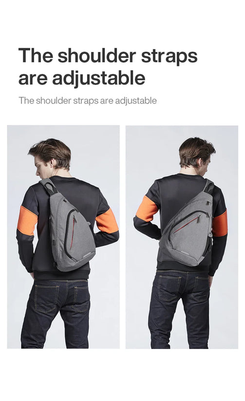 Mixi Men One Shoulder Backpack Women Sling Bag Crossbody USB Boys Cycling Sports Travel Versatile Fashion Bag Student School - Tasawoq