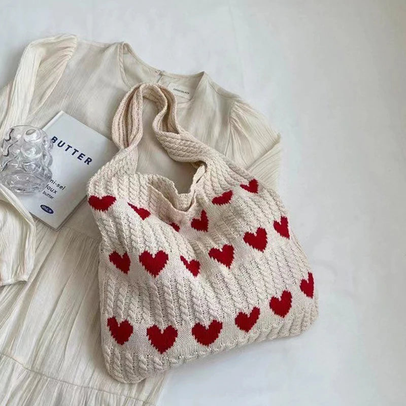 Summer Casual Woven Designer Knitted Handbags Female Shopper Totes Large Capacity Women's Shoulder Bag - Tasawoq
