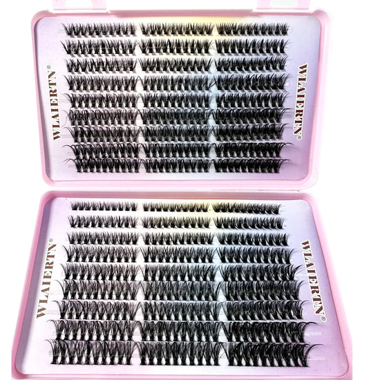 Faux Mink Eyelashes 540Cluster C Curled 9-16mm Mixed Natural Eyelash Extension 3D Russian Strip Personal Eyelash Makeup Tool - Tasawoq