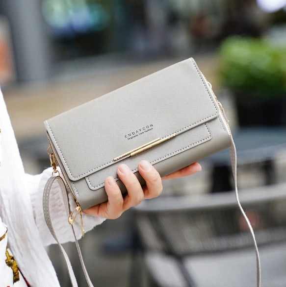 2024 New Women's Wallet Korean Multifunctional Shoulder Bag Mid-length Clutch Coin Purse - Tasawoq