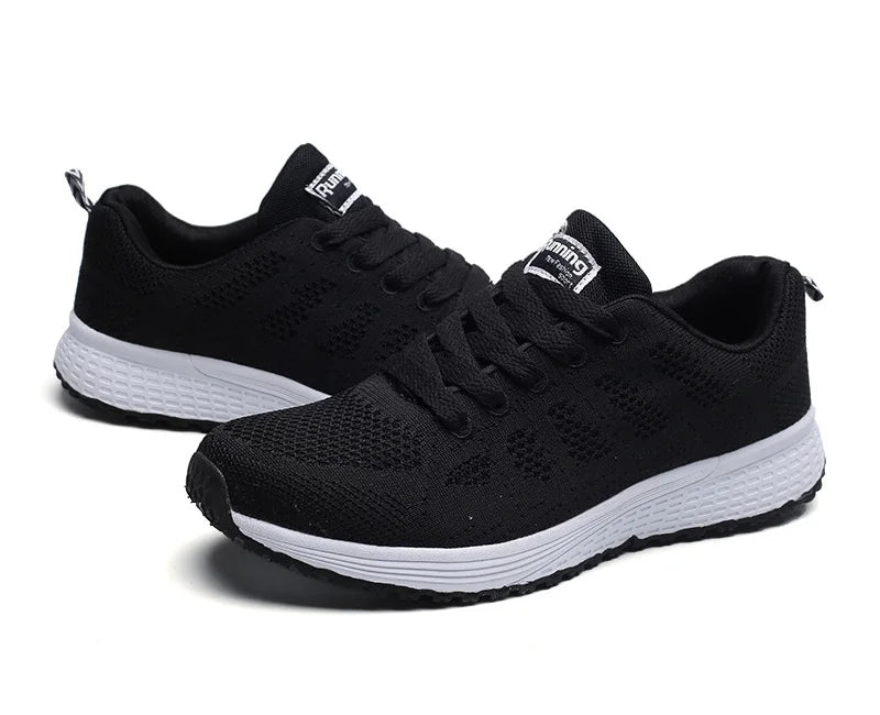 Women Casual Shoes Fashion Breathable Walking Mesh Flat Shoes Sneakers Women 2021 Gym Vulcanized Shoes White Female Footwear - Tasawoq
