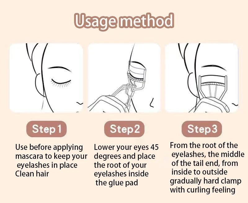 Professional Rose Gold Eyelash Curler Eyelash Cosmetics Makeup Tools Ladies Accessories Quick Styling Compact Portable - Tasawoq