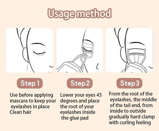 Professional Rose Gold Eyelash Curler Eyelash Cosmetics Makeup Tools Ladies Accessories Quick Styling Compact Portable - Tasawoq
