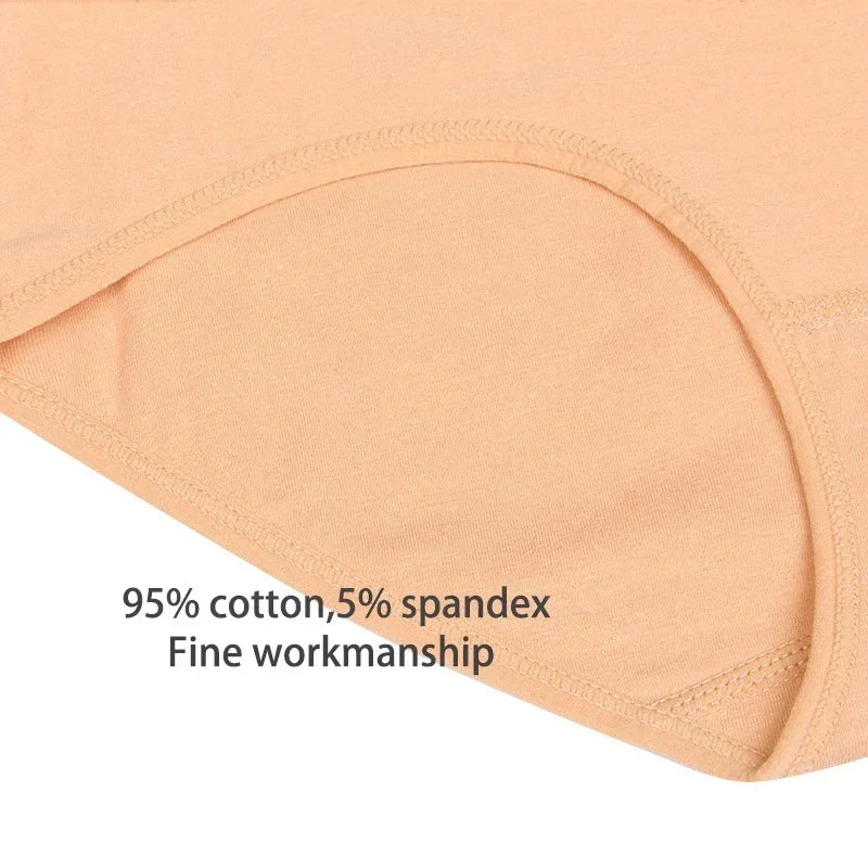 4Pcs/Lot High Waist Underwear Cotton Panties Women Body Slim Abdominal Underwear Plus Size Girls Briefs Female Lingerie Shaper - Tasawoq