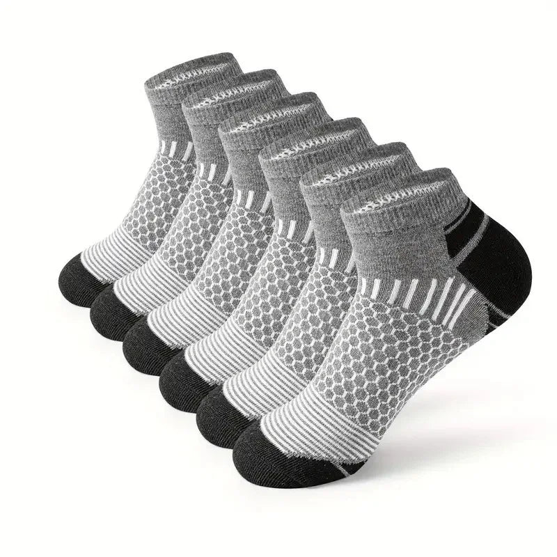 6/12 Pairs for Both Men Women Suitable Sports Low Top Socks Sweat Absorbing Breathable Thin Odor Proof Running Leisure Socks - Tasawoq