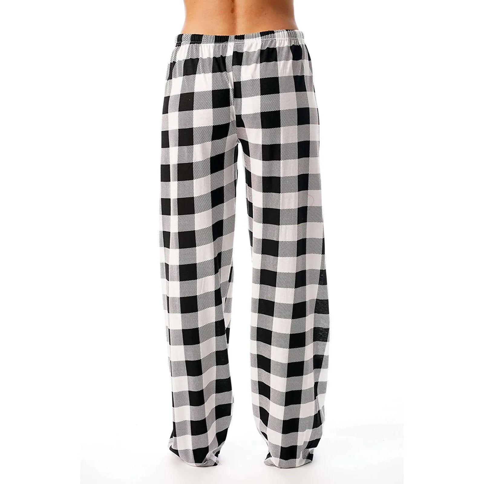 Women Christmas Pajama pants Autumn Winter Plaid Printed Pants Fashion Casual Wide Leg Pants Clothing Streetwear - Tasawoq