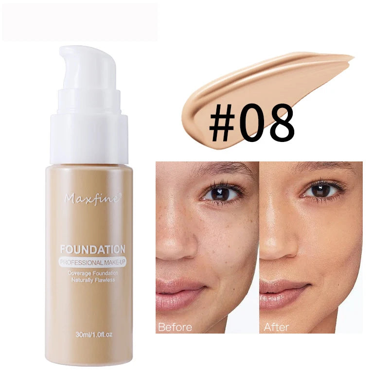 Liquid Foundation Effective Concealer Waterproof Sweat-resistant Makeup Professional Cosmetics - Tasawoq