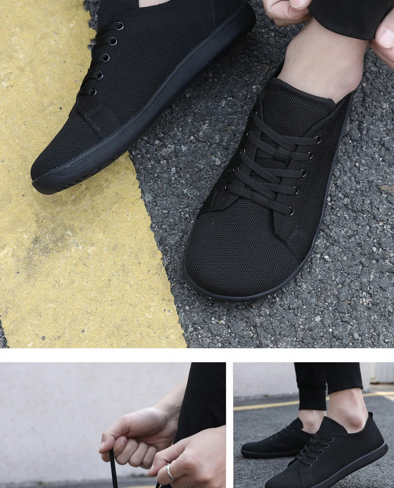 Unisex Wide Barefoot Shoes for Men Women Outdoor Trail Running Minimalist Walking Shoes Lightweight and Breathable - Tasawoq