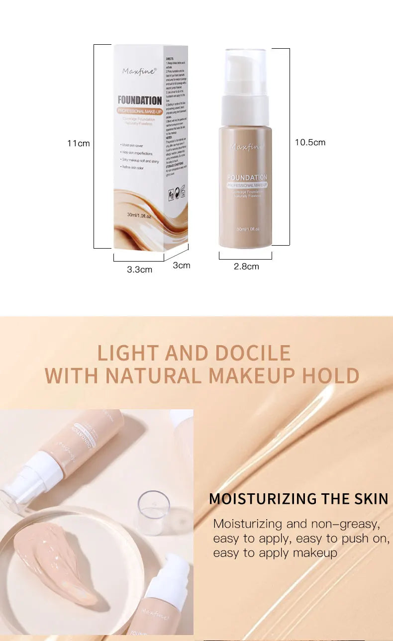 12-color liquid foundation, unparalleled wrinkle relieving and full coverage of high-definition liquid foundation, has a nourish - Tasawoq