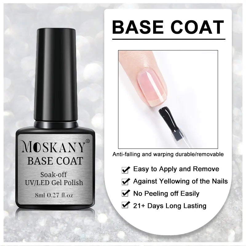 Acrylic No-acid Primer Nail Art Set With Base Coat And Top Coat Soak Off Gel Nail Polish For Nail Art Design Tool Kit - Tasawoq