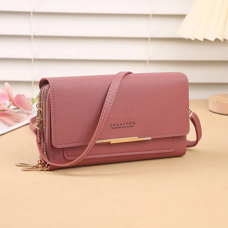 2024 New Women's Wallet Korean Multifunctional Shoulder Bag Mid-length Clutch Coin Purse - Tasawoq