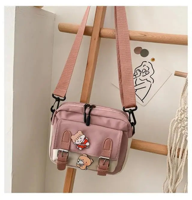 Korean Style Canvas Shoulder Bag For Women New Fashion Female Crossbody - Tasawoq