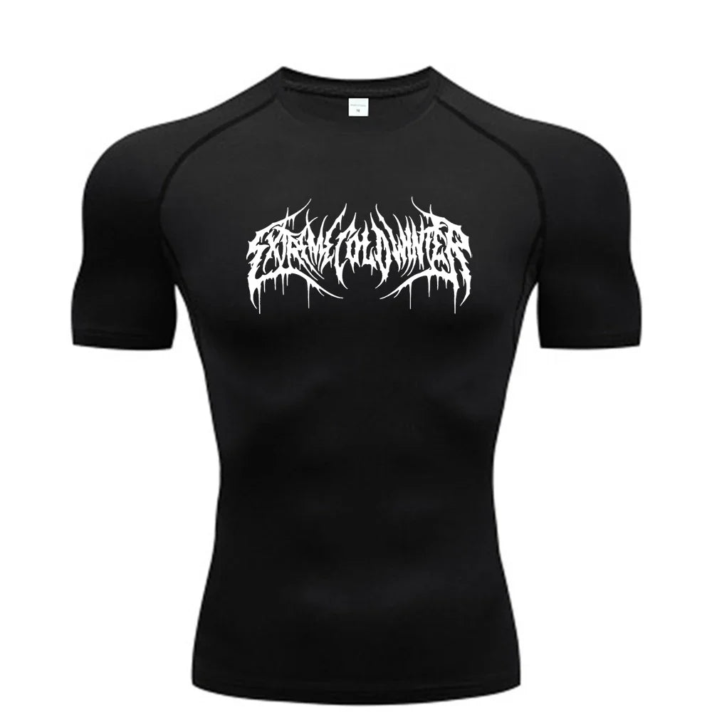 Summer Compression Sweatshirt Short Sleeve Men's Fitness T-Shirt Running Quick-Dry Top Gym Workout Bodybuilding T-Shirt S-3XL - Tasawoq