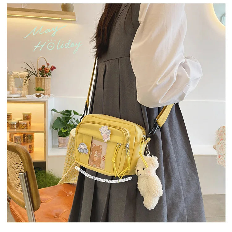 New Kawaii Bag Girls 2025 New JK Transparent Bag Small Crossbody Bag For Women Purses and Handbags Shoulder Bag Itabag Bolso - Tasawoq