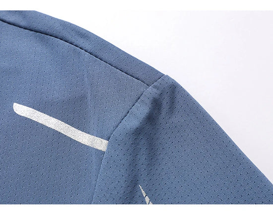 CHRLCK Men's Running Quick Drying T-shirts Breathable Hiking Fishing Tees Soft Elasticity Outdoor Sports Short Shirt Summer - Tasawoq