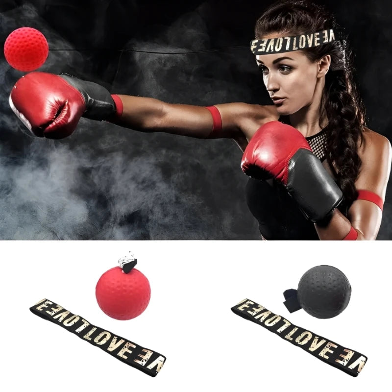1Pcs MMA Boxing Speed Ball Head-Mounted Pu Punch Sanda Training Hand Eye Reaction Home Sandbag Fitness Equipment Gym Muay Thai - Tasawoq