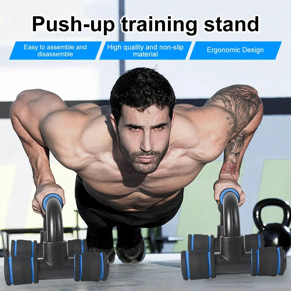 1pair U-shaped Push-up Rack Fitness Equipment Hand Sponge Grip Muscle Training Push Up Bar Chest Home Gym Body Building - Tasawoq