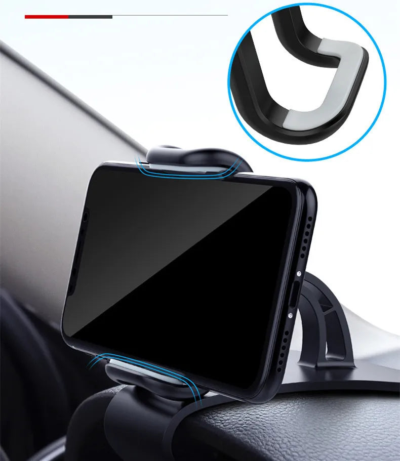 360 Rotatable Car Phone Holder Universal Cell Phone Stands Car Rack Dashboard Support for Auto Grip Mobile Phone Fixed Bracket - Tasawoq