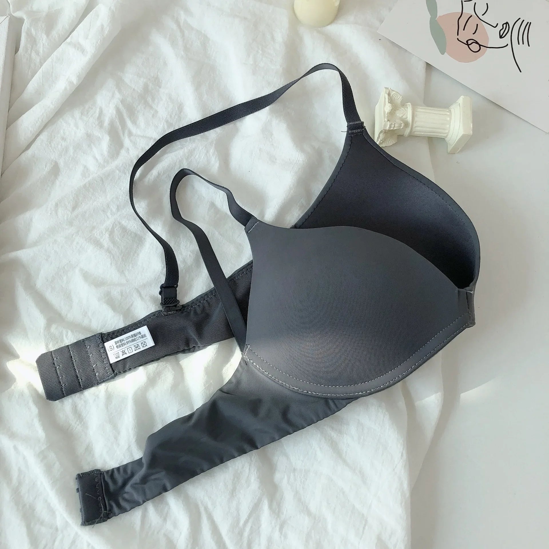 Backless Bras for Women Seamless Underwear Sexy Lingerie 3/4 Cup Bralette Top Wireless Brassiere Intimates Comfort T Shirt Bra - Tasawoq
