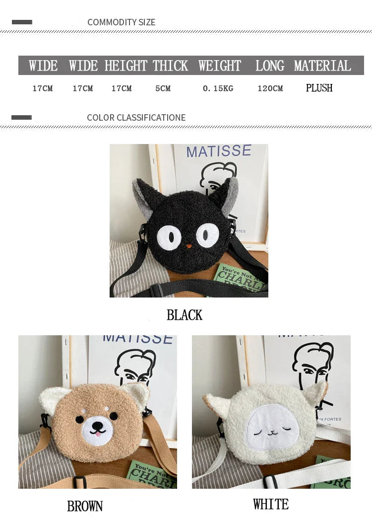 Japanese Style Kawaii Bag Women Cartoon Plush Shoulder Bag for Women New Crossbody Bag Small Phone Purse Bolsa Feminina - Tasawoq