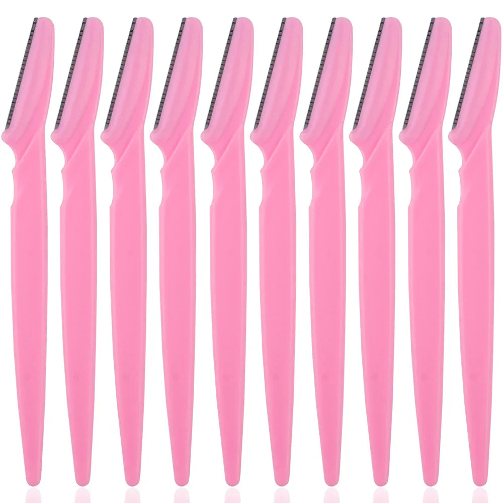 3/4/10Pcs Eyebrow Trimmer Face Blade Shaver Portable Eye Brow Epilation Hair Removal Safety Eyebrow Cutting Woman Makeup Tools - Tasawoq