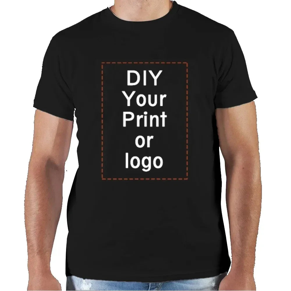 Custom T shirt Women Men Customised Printed 100% Cotton Short Sleeve Your Logo Photo Brand Text Tee Personalize Graphic Clothing - Tasawoq