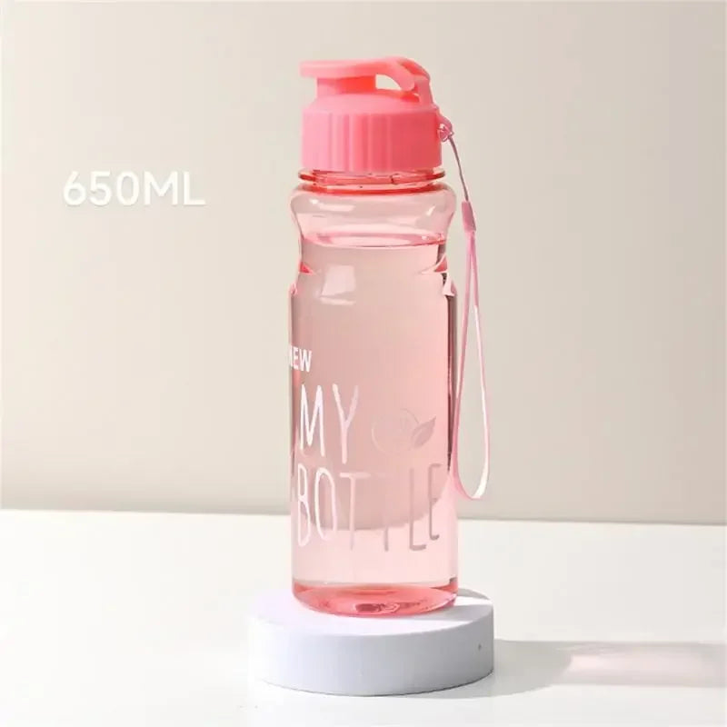 Gift Plastic Water Bottle Large Capacity Sports Kettle Wholesale Transparent Cold Water Cup Outdoor Portable 650ml